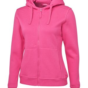 JB'S LADIES FULL ZIP FLEECE HOODIE