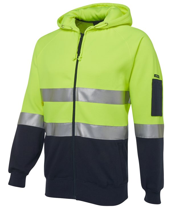 JB'S HI VIS (D+N) FULL ZIP FLEECY HOODIE