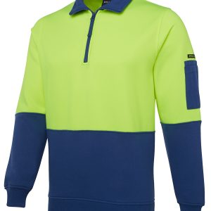 JB'S HI VIS 1/2 ZIP FLEECY SWEAT