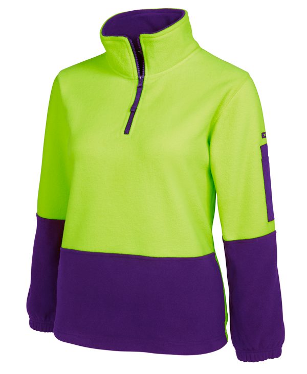 JB'S HI VIS LADIES 1/2 ZIP POLAR