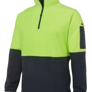 JB'S HI VIS 1/2 ZIP POLAR FLEECE