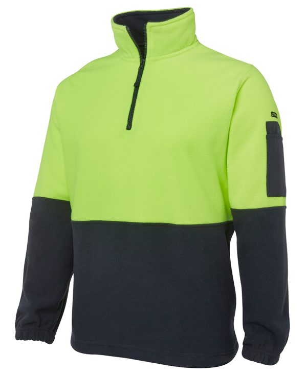 JB'S HI VIS 1/2 ZIP POLAR FLEECE