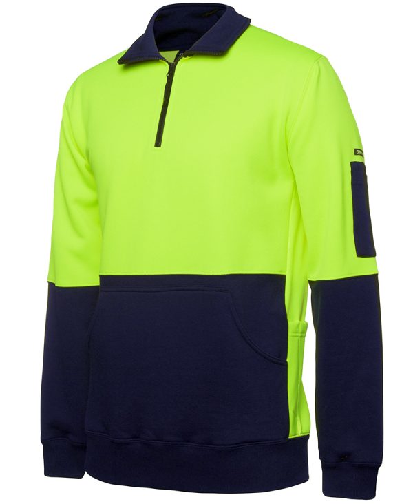 JB's HI VIS 330G 1/2 ZIP FLEECE