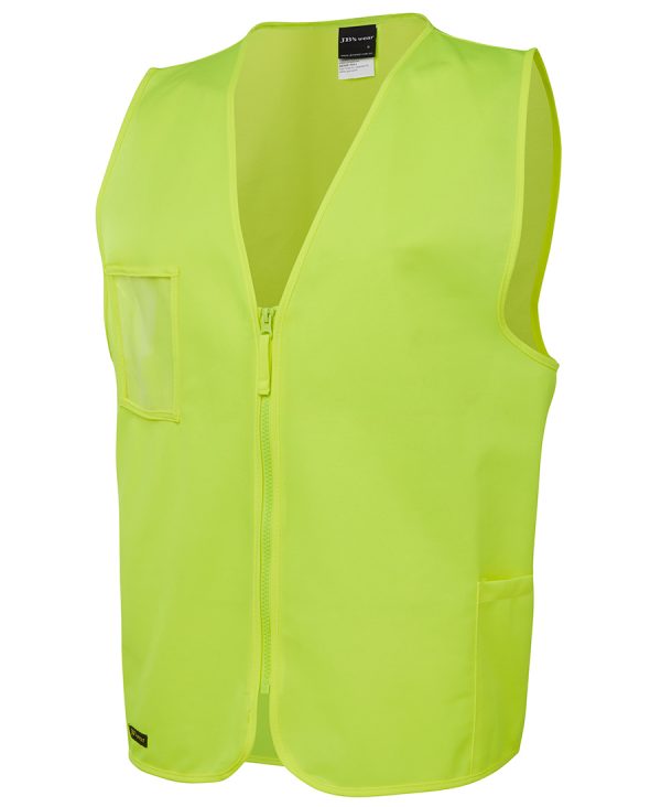 JB'S HI VIS ZIP SAFETY VEST