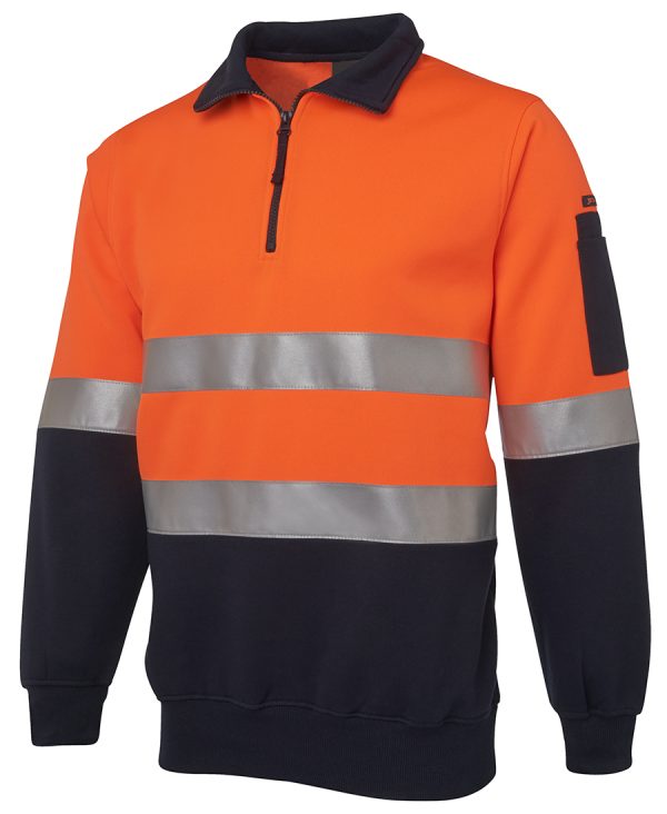 JB'S HI VIS (D+N) 1/2 ZIP FLEECY SWEAT