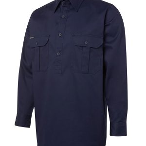 JB'S L/S 190G CLOSE FRONT WORK SHIRT