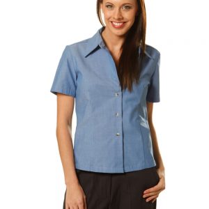 Ladies w/f S/S chambray shirt