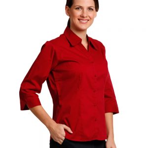 Ladies' 3/4 sleeve teflon shirt