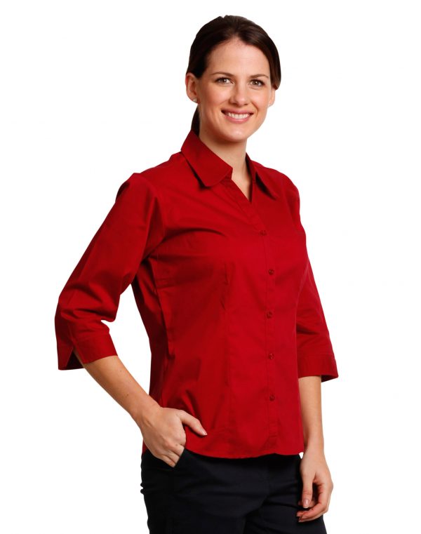 Ladies' 3/4 sleeve teflon shirt