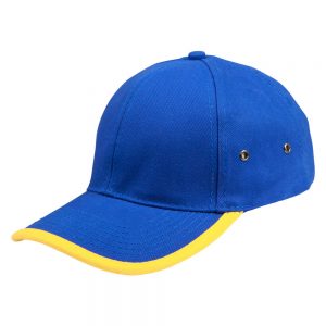 Heavy brushed cotton peak & back trimp cap