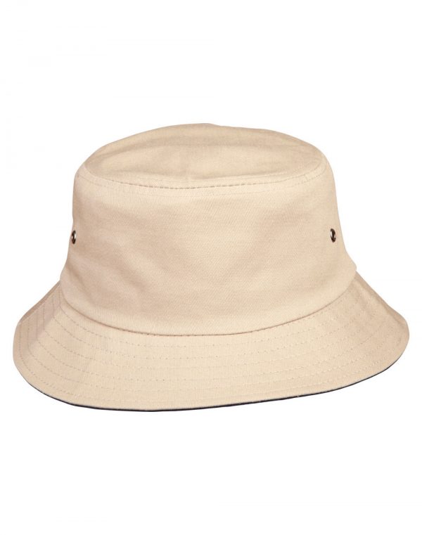 contrasting underbrim bucket hat