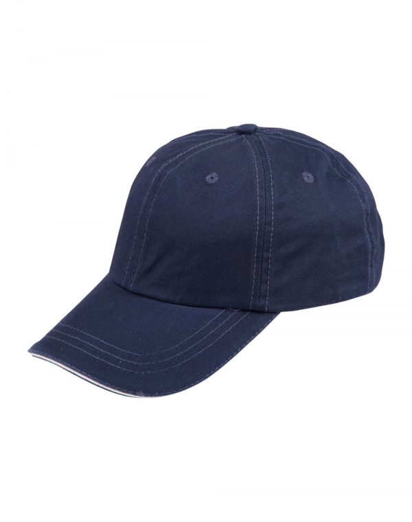 Washed polo cotton unstructured cap sandwich cap