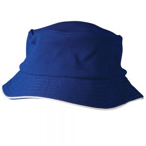 Pique mesh with sandwich trim bucket hat