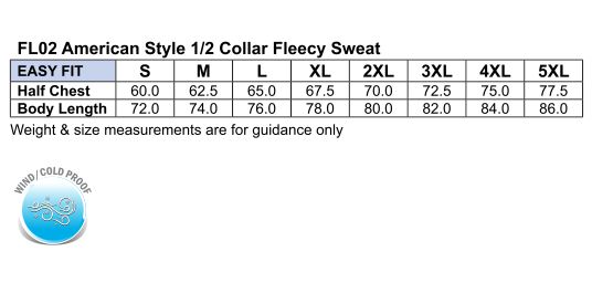 1/2 zip collar fleecy sweat