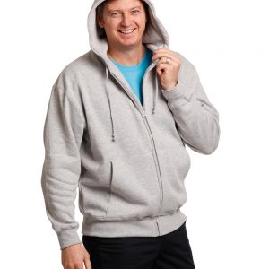 Men's full-zip fleecy hoodie