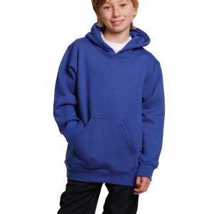 Kids' Close Front  Contrast Fleecy Hoodie