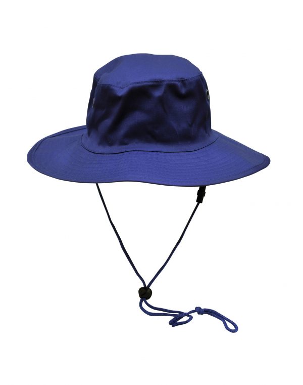 Surf hat with clip on chin strap