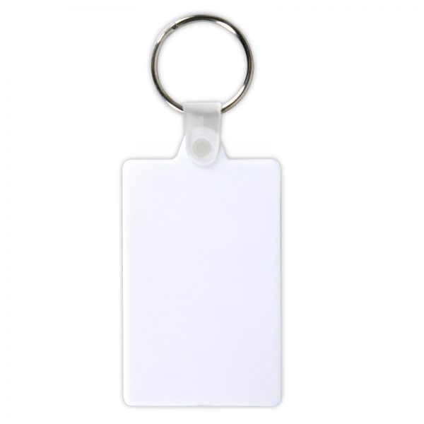 White Rectangular Soft PVC Keytag