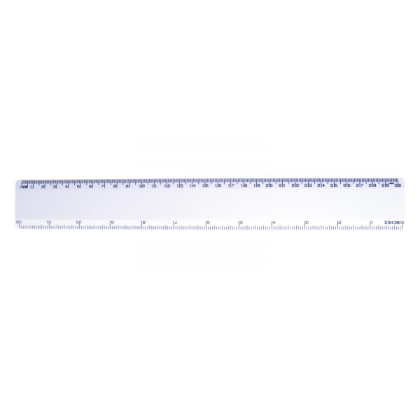 White 30cm Premium Plastic Ruler