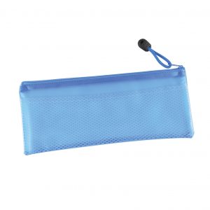 PVC Pencil Case/Organiser with Zipper and Mesh Divider