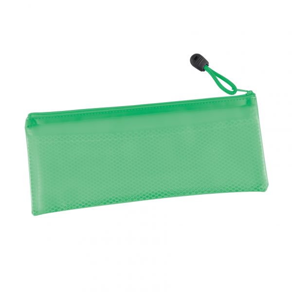 PVC Pencil Case/Organiser with Zipper and Mesh Divider