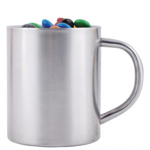 M&M's in Double Wall Stainless Steel Barrel Mug