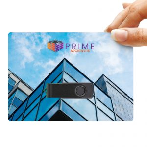 Swivel USB Flash Drive on Custom Backing Card