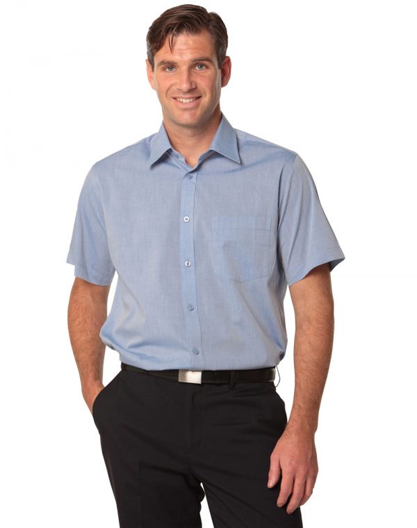 Men's Fine Chambray Short Sleeve Shirt