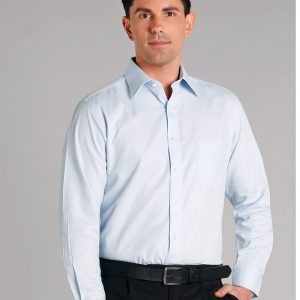 Men's Mini Herringbone Long Sleeve Shirt