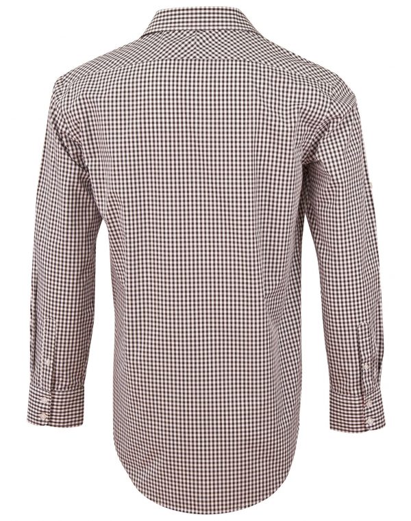 Men's Gingham Check Roll-up L/S Shirt