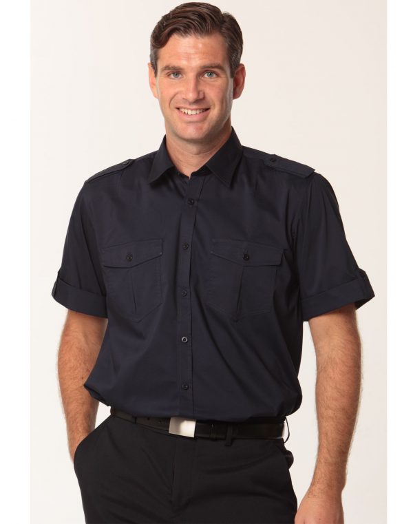 Men's Short Sleeve Military Shirt