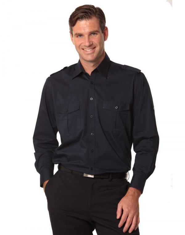 Men's Long Sleeve Military Shirt