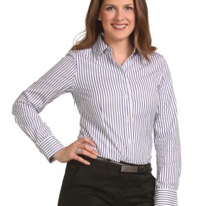 Women's Sateen Stripe L/S Shirt