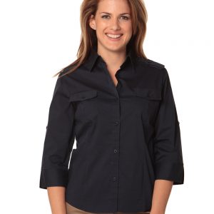 Women's 3/4 Sleeve Military Shirt