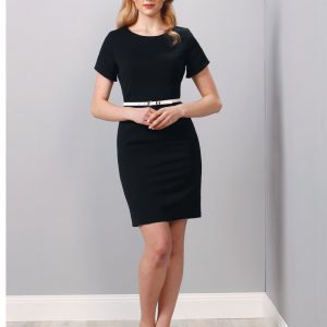 Ladies' Poly/Viscose Stretch, Short Sleeve Dress