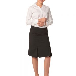 Women's Pleated Skirt in Wool Stretch