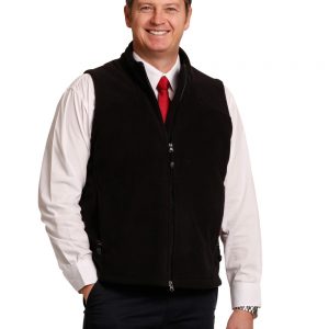 Man's bonded polar fleece vest