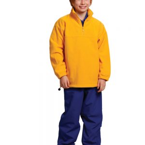 Kids' half zip polar fleecy pullover