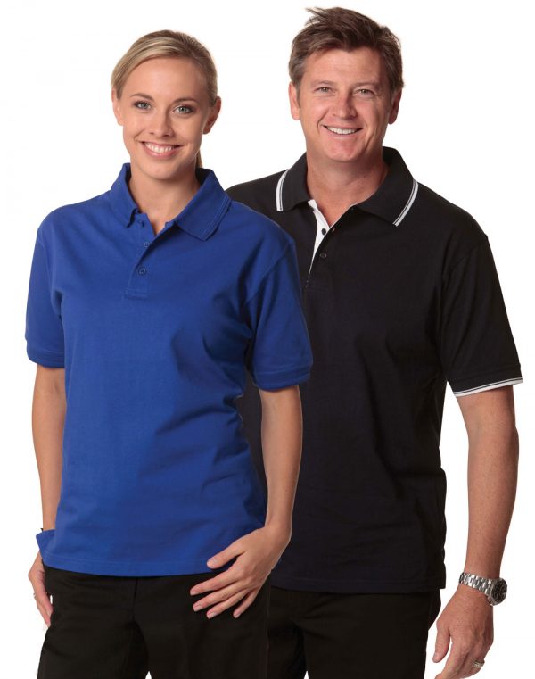 unisex cotton jersey polo