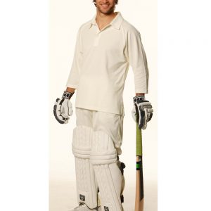 Mens 3/4 sleeve cricket polo