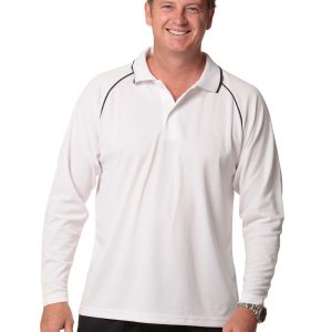 Men's cooldry raglan L/S polo