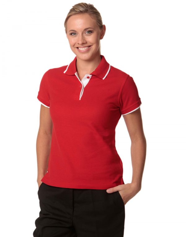 Ladies' Poly/Cotton Contrast Pique S/S Polo