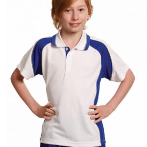 Kids' mini waffle CoolDry Polo