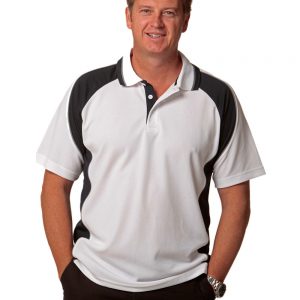 mens mini waffle coold polo