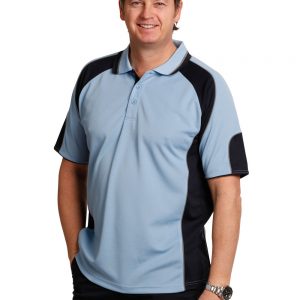 Men's Cooldry Contrast Polo With Sleeve Panel