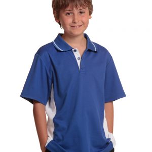 Kids' TrueDry Contrast S/S Polo