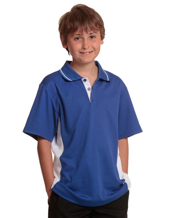 Kids' TrueDry Contrast S/S Polo