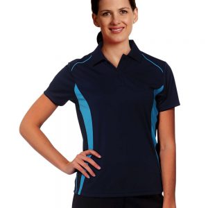 Ladies' Cooldry S/S Contrast Interlock Polo