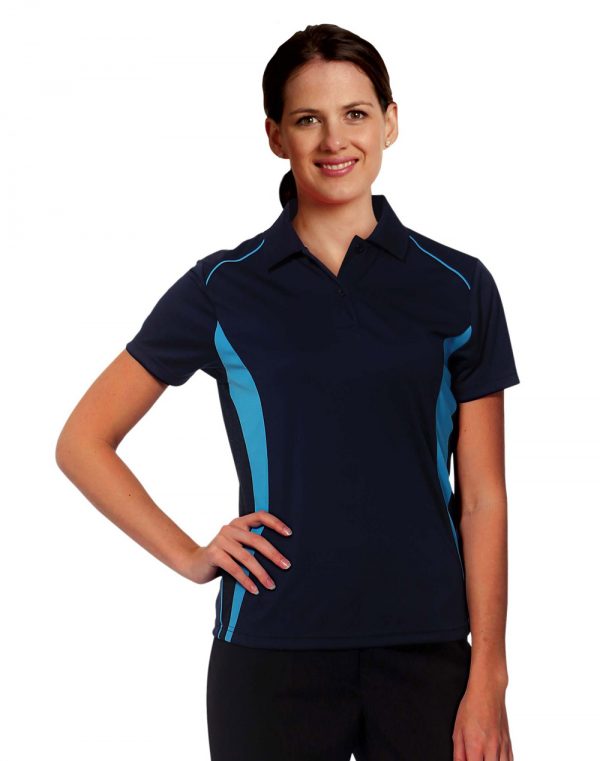 Ladies' Cooldry S/S Contrast Interlock Polo