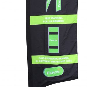 Small Premium Pongee Feather Banner - Single Sided Combo